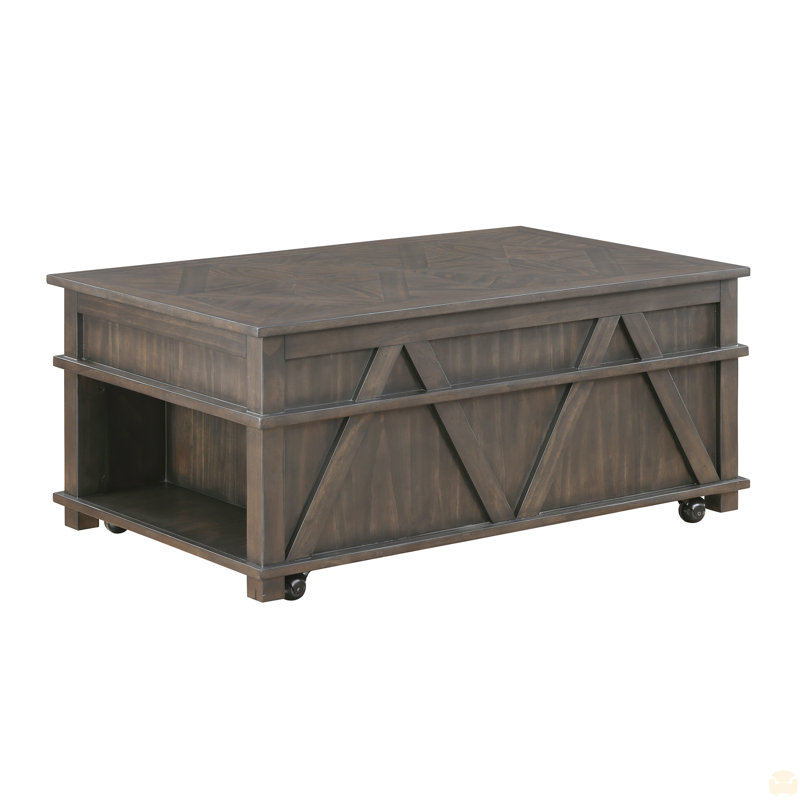 Table basse relevable avec rangement