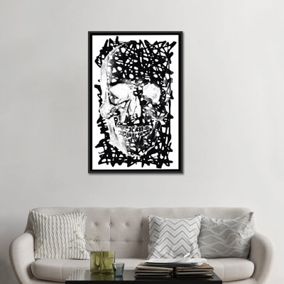 Albree " Modern Art - Black Splatter Skull " by 5by5collective