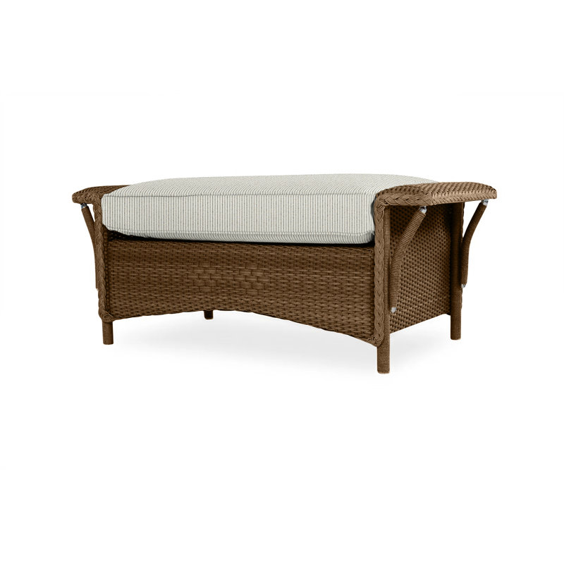 Nantucket Outdoor Ottoman, Bark, Demo Stone
