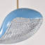 Luminaire suspendu en forme de dauphin bleu et blanc 
