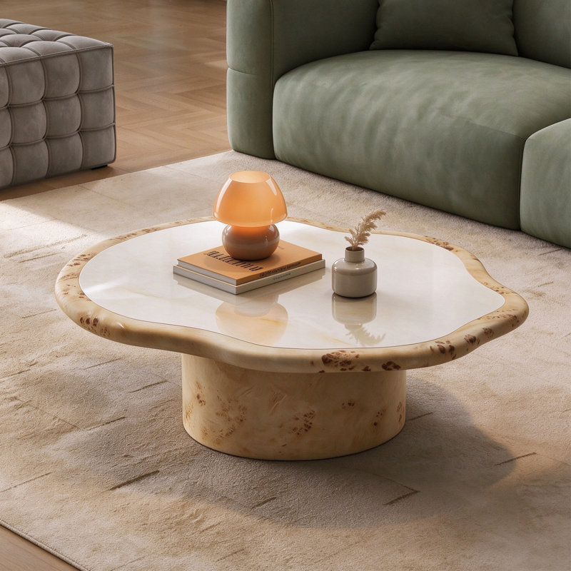 Faux Marble Top Coffee Table