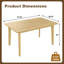 Table de salle à manger Rustic Farmhouse - Structure en bois massif, table de salle à manger rétro, minimaliste-475995787