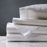 Emilio Jacquard Stripe Sheet Set In Ivory