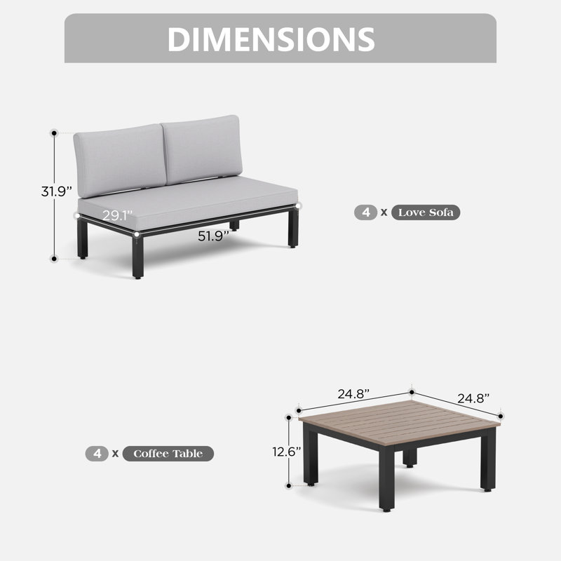 Ileana - Person Patio Conversation Set