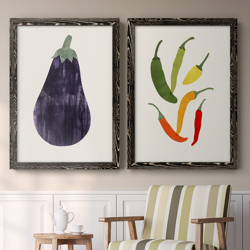 Toile encadrée Organic Premium Veg - prêt à accrocher, H 31,5 po x l 88 po x P 1,5 po, Noir