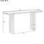 Navy Blue Console Table With Oak Veneer Top - Decorative Option Stylish Choice