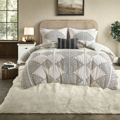 Soft Microfiber King Bedding Sets, Boho Geometric Style For Home