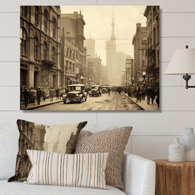 Toronto City A Nostalgic In A Vintage I - Cityscapes Canvas Prints