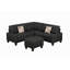 Canapé modulaire 6 pièces rembourré-1073082531