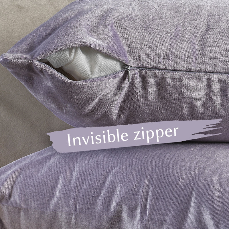Matte Velvet Pillow Cover, 14" x 14", 72 Lavender