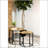 Natural And Black 2-Piece Hexagonal Nesting Table Set, Space-Saving And Stylish For Modern Interiors