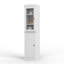 Jaylena 100% Solid Wood 16.5" Kitchen Pantry Cabinet with Frosted Glass Doors-1358289688