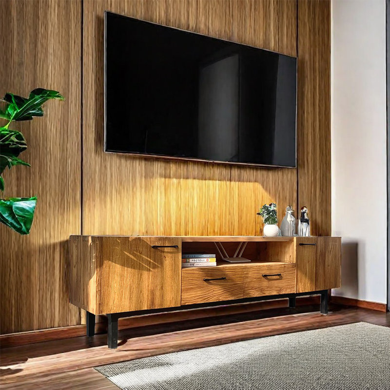 Simple elm TV cabinet