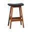 Ensemble de 2 tabourets en bois massif avec siège Mid-Century-856390868