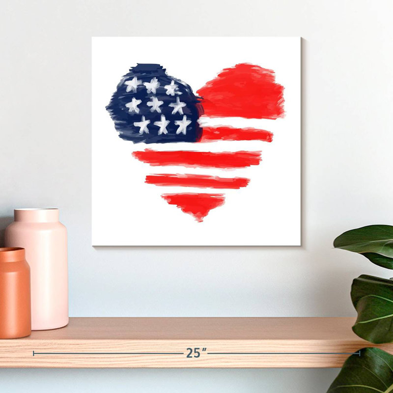 Borges Memorial Day Heart, 16" H x 16" W