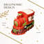Moteur de train d'arbre de Noël Spode, plat à moteur de train de 9,75 pouces pour bonbons, noix, fruits séchés - bol de Noël en faïence fine - vaisselle de Noël classique et présentoir de manteau de cheminée festif