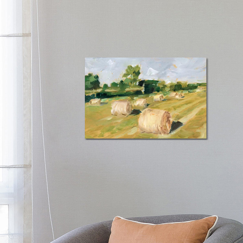 Hay Field II by Ethan Harper - Wrapped Canvas Painting, 66.04 cm H x 45.72 cm W x 1.91 cm D