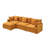110.2" Chenille Three Seater Upholstered Sofa, Ottoman-142565045