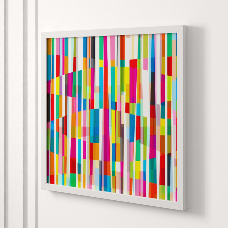 Candy Strips Print by Mari Urasawa, Glass Coat, 40" H x 40" W