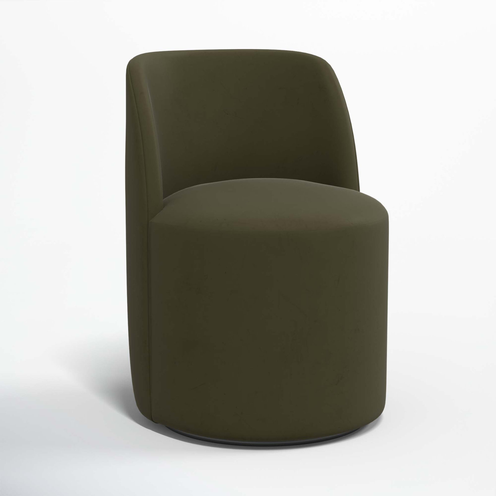 Begonia Swivel Dining Chair, Classic Loden Velvet