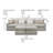 Nolte Pebble 4-piece Modular Sofa With Ottomans