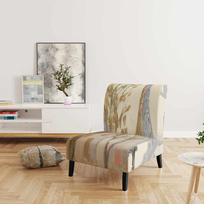 Love in Paris V - Romantic French Country Upholstered Slipper Chair