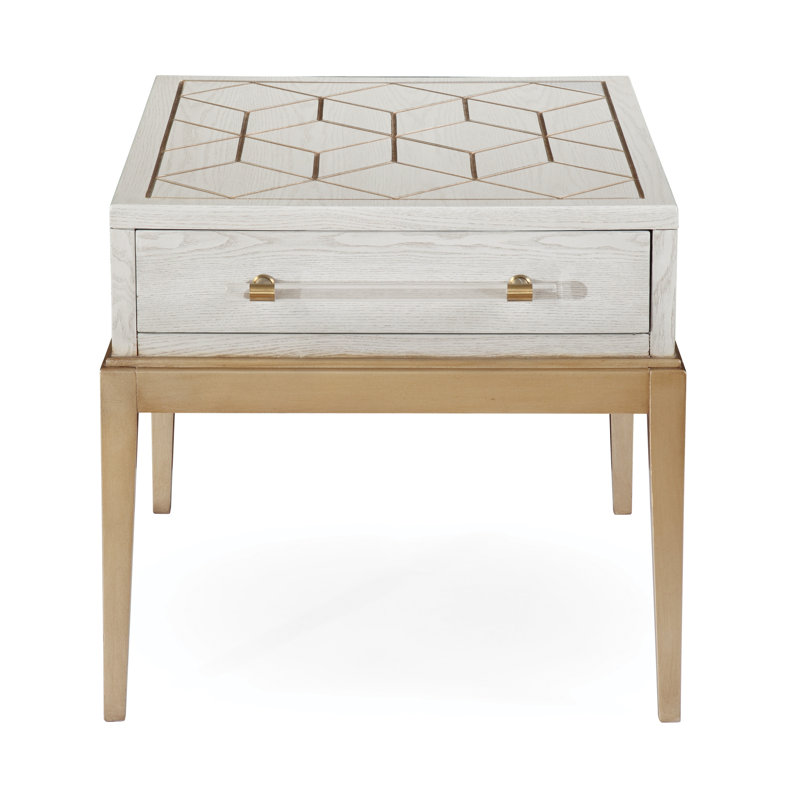 Whitmore End Table, White, 23" H x 17" W x 25" D