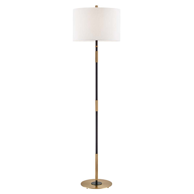 Bowery Floor Lamp, Aged Brass