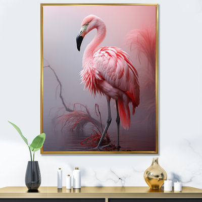 Laida, minimalisme, flamant rose, portrait
