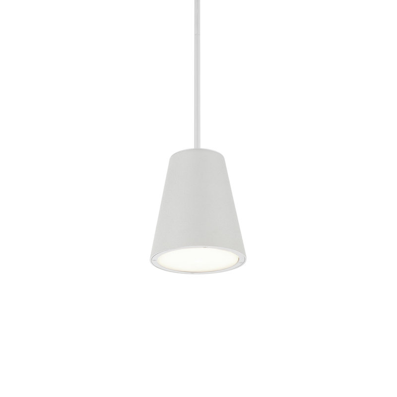 Hartford LED Outdoor Pendant, White, 9.5" H x 8" W x 8" D