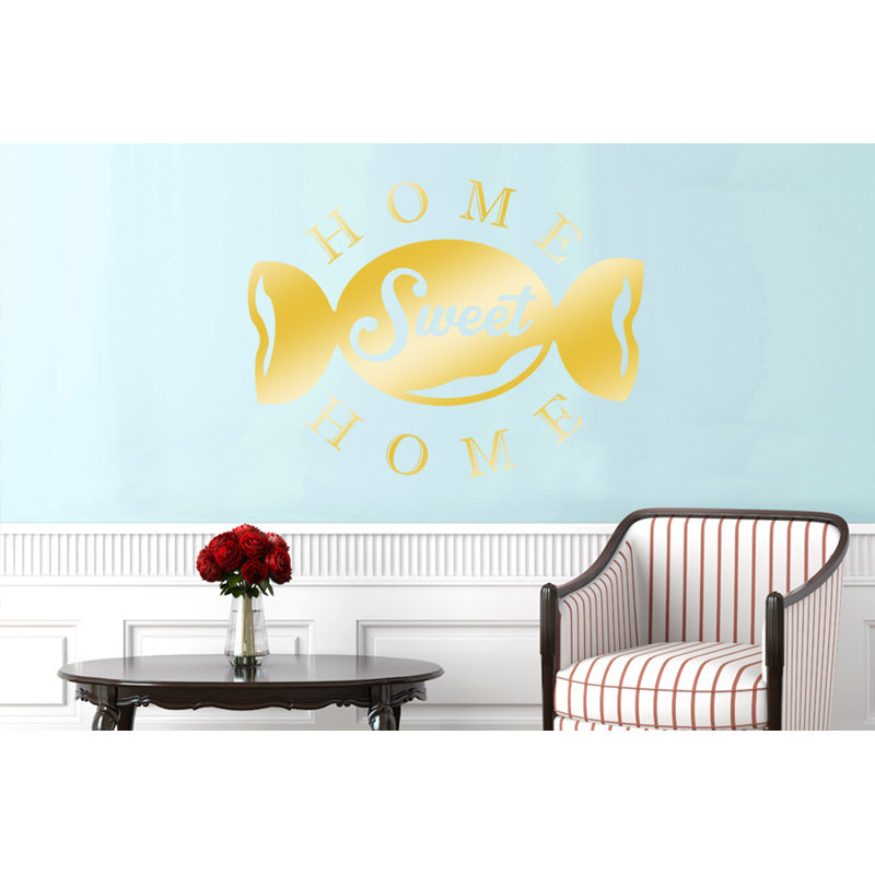 Non-Wall Damaging Wall Decal, Shiny Gold, Large