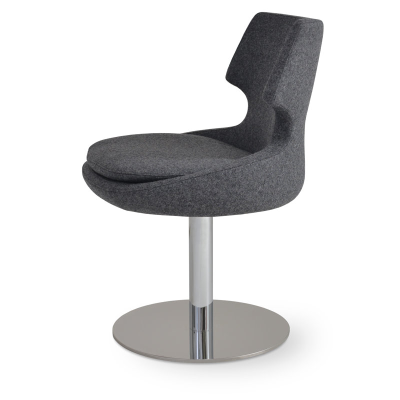 Table ronde Patara, Acier Inoxydable, Gris foncé