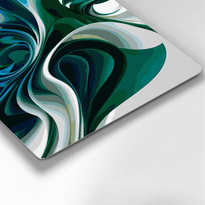 Art mural bleu Biomorphic Abstraction 97, H 12 po x l 18 po