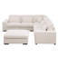 Canapé modulaire en L 113 po avec repose-pieds mobile-1213487449