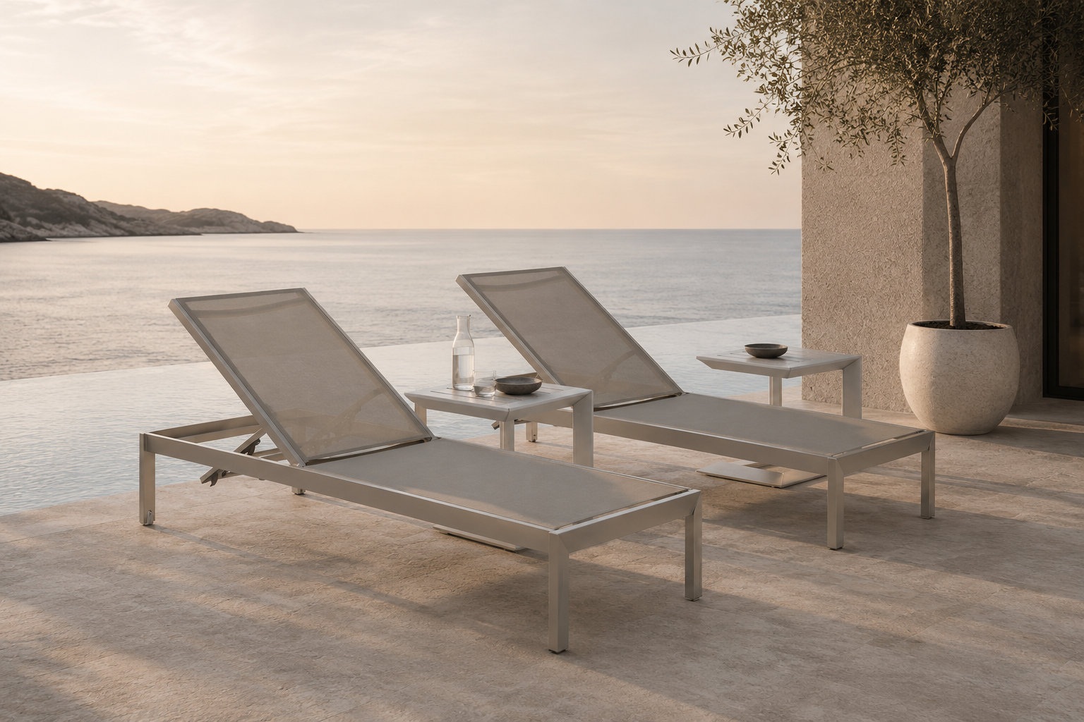Harleen 26" Patio Chaise Lounge Set