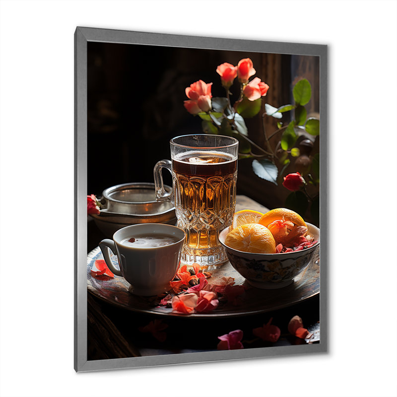 Aroma Cuban Coffee Harmony - impression, Cadre simple argenté, H 20 po x l 12 po x P 1 po
