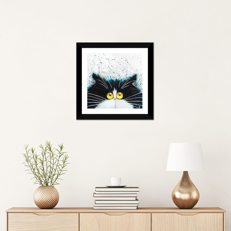 "Otis" par Kim Haskins, reproduction d’art, Black Paper, Blanc, H 16 po x l 16 po x P 1 po