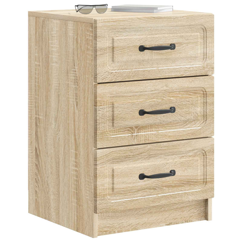 43cm W Manufactured Wood Bedside Table, Sonoma Oak