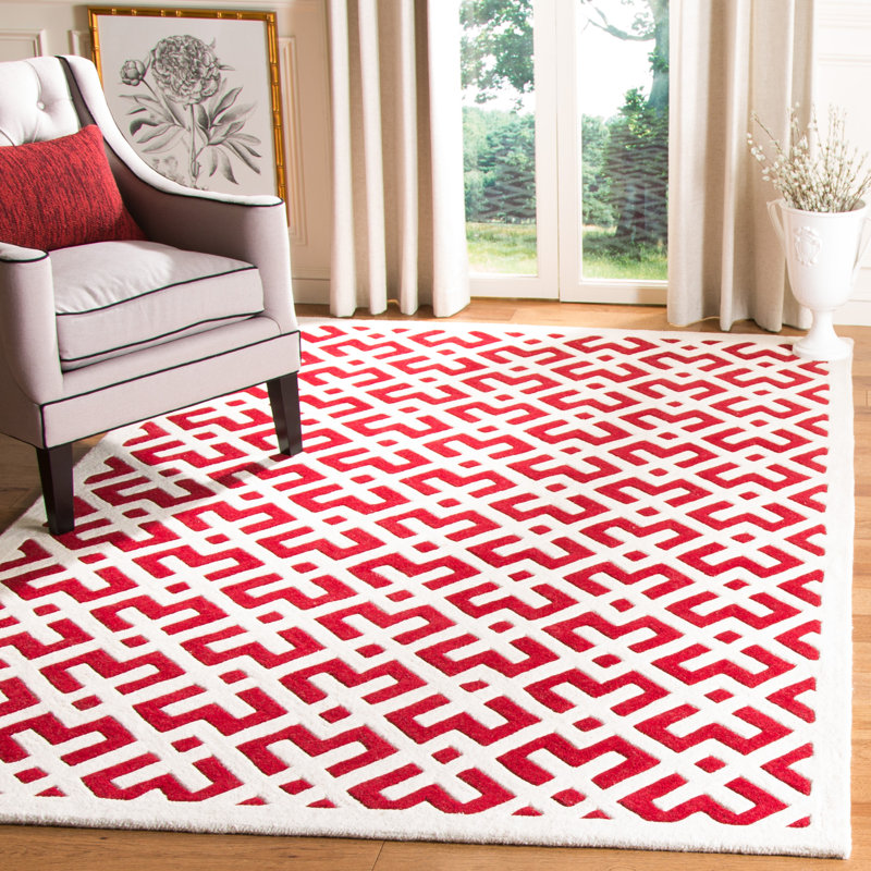 Chatham Hand Tufted Wool Red/Ivory Rug