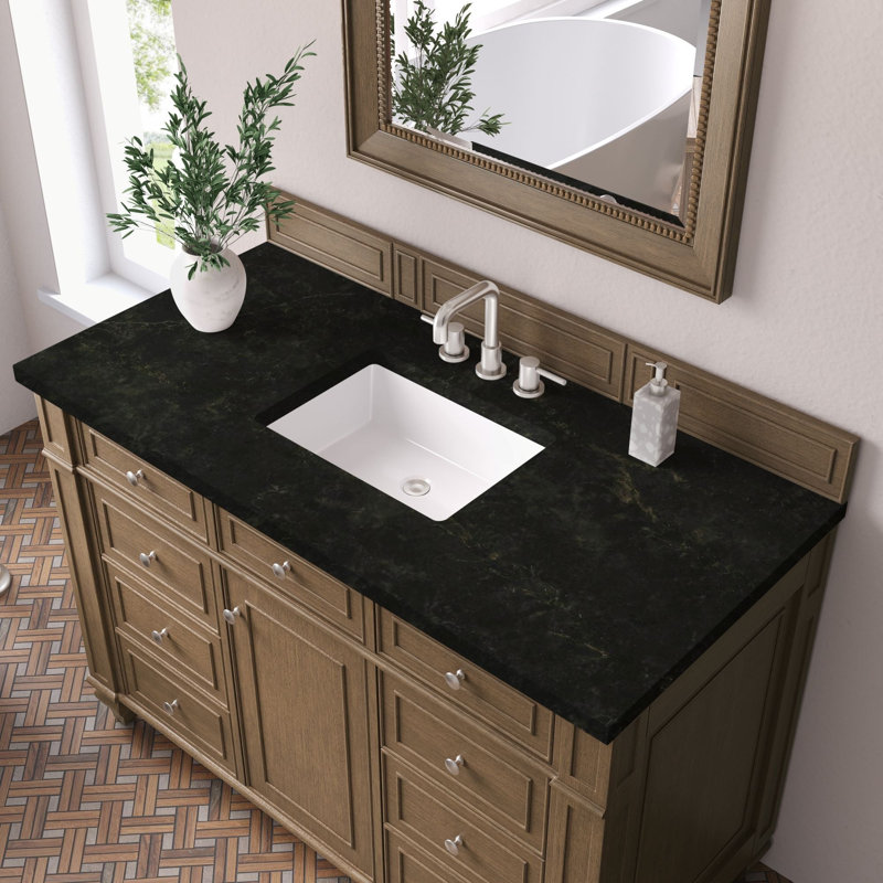 Bristol 60'' W Vanity, Saddle Brown, 8" Widespread, Phantome Eclos