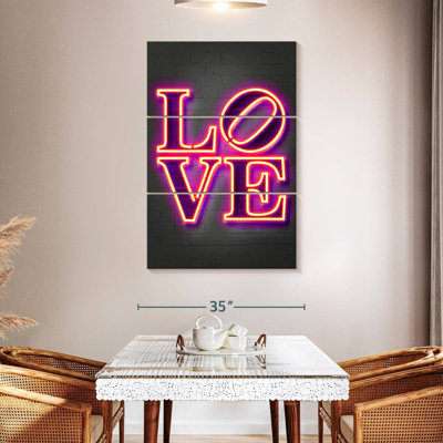 Plaque murale Kema Love In Neon