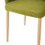 Chaise de salle à manger (2) - Structure en fer avec finition en bois et tissu d'ameublement en tissu de qualité moderne