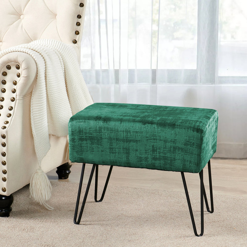 Alegre Velvet Ottoman, Eden Velvet