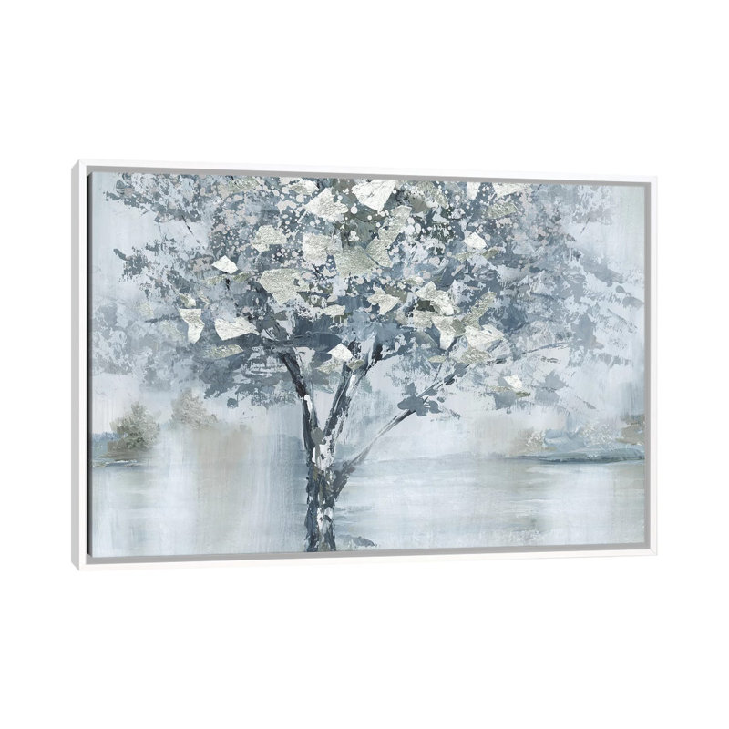 «Foil Foliage» par Nan - impression, H 26 po x l 40 po x 1,5 po, Cadre blanc