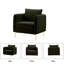  Ensemble de 2 fauteuils simples en velours et rembourrés avec accoudoirs carrés Siniya-180056179