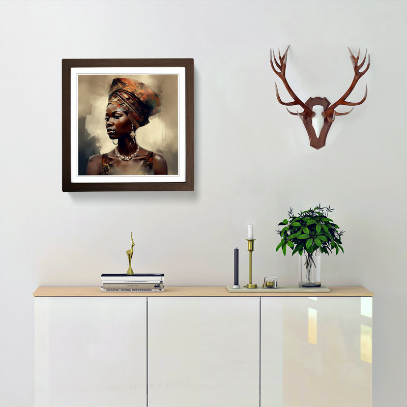 Single Picture Frame Print on Wood, Walnut