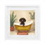 «Bubble Bath Brown», reproduction sous verre encadrée par Kim Allen-774799645-774799646