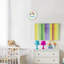 Petite horloge murale colorée XFM pour enfants qui apprend à lire l'heure