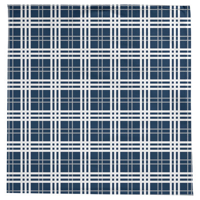 Plaid Cotton Blend Square Tablecloth