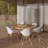Anautica Round 6 - Person 59'' Teak Finish Outdoor Furniture Dining Set